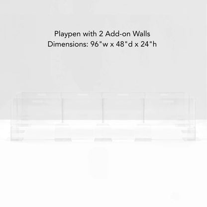 Clear Acrylic Dog Playpen 24” High – Modern Invisible Indoor Pet Pen