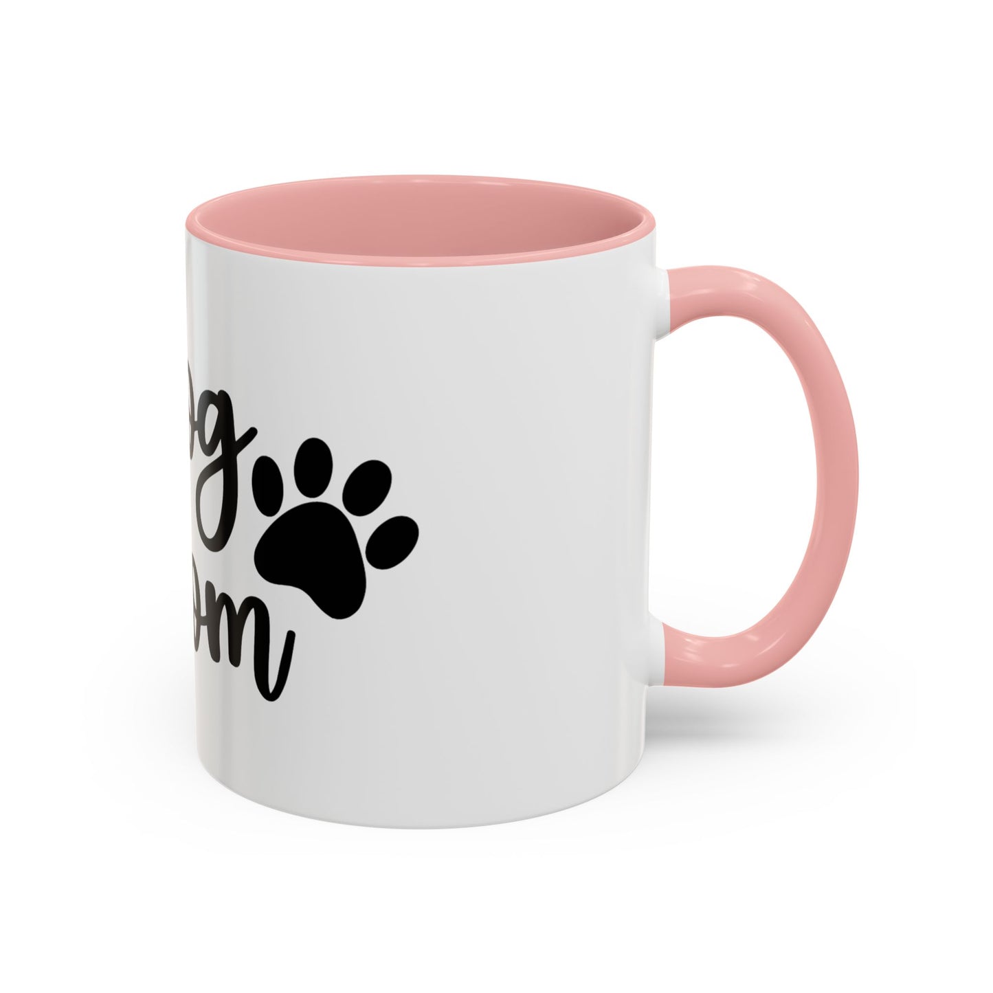 Dog Mom Coffee Mug – Cute Paw Print & Heart Accent Mug for Dog Lovers
