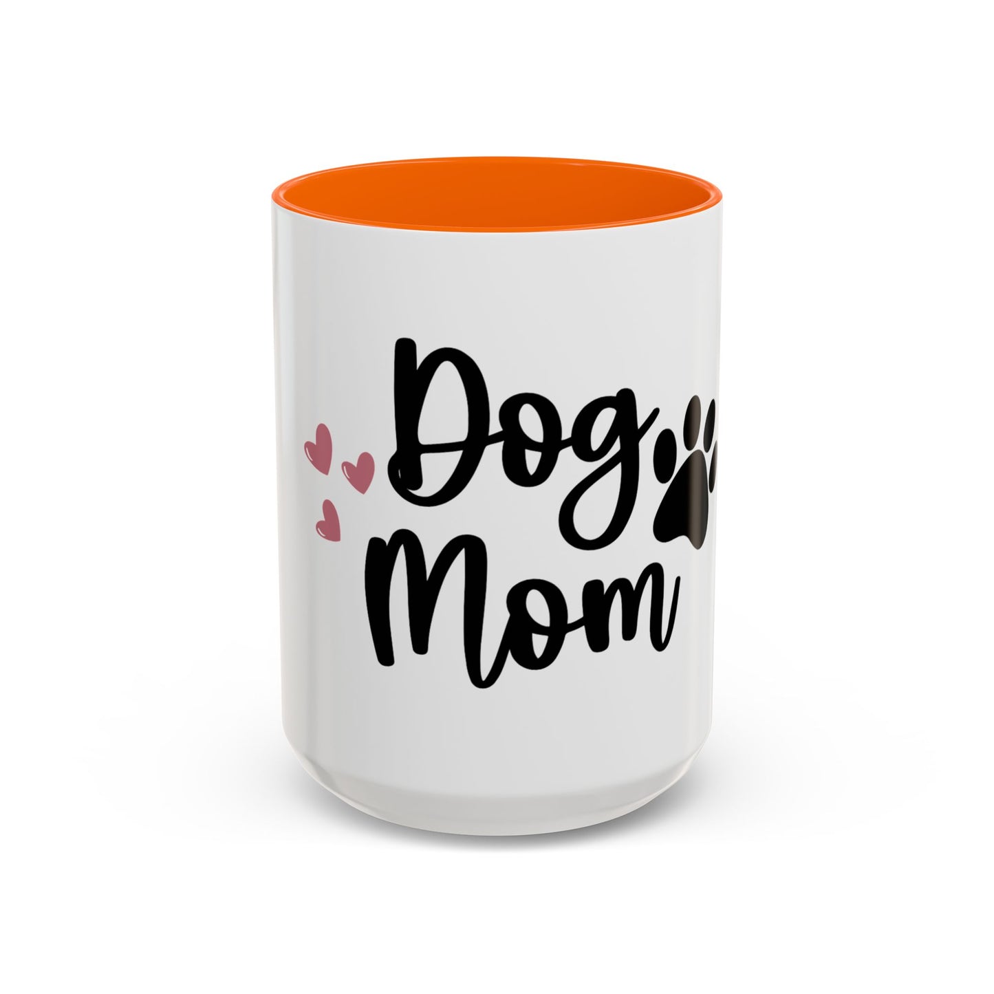 Dog Mom Coffee Mug – Cute Paw Print & Heart Accent Mug for Dog Lovers