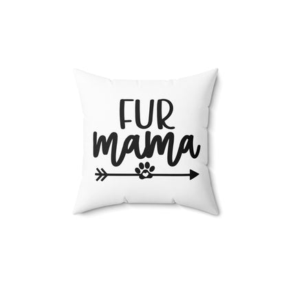 Fur Mama Throw Pillow – Dog Mom Home Decor, Cute Pet Lover Cushion, Cozy Dog Lover Gift