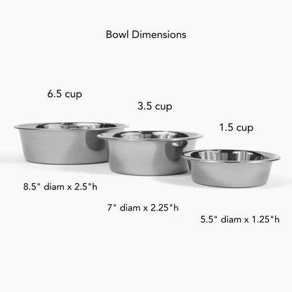 Medium Clear Acrylic Elevated Dog Feeder – Double Raised Dog Bowls with Stainless Steel Bowls
