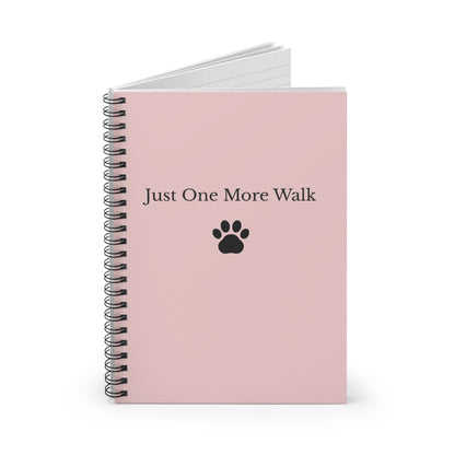 Just One More Walk Dog Lover Journal – Spiral Notebook for Stress Relief & Daily Reflection