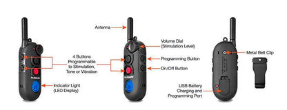 E-Collar PE-900 Pro Educator Advanced Remote Dog Trainer 1/2 Expandable Up To 3 Dogs