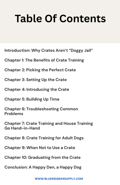 Dog Crate Training Made Easy - Digital E-book with Printable Option