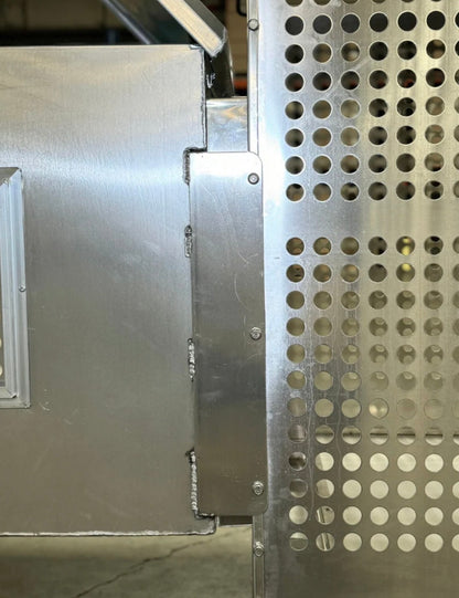 Owens Dog Box 55600 Professional K9 Series Kennel / 46.5 W x 133 D x 63.5 H / Hole Ventilation / Mill Finish Aluminum