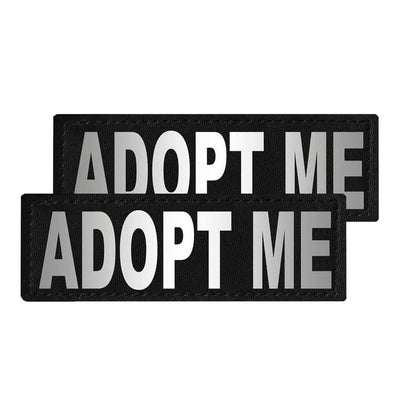 Set of 2 removable reflective patches for dog collars or harnesses to enhance nighttime visibility and safety