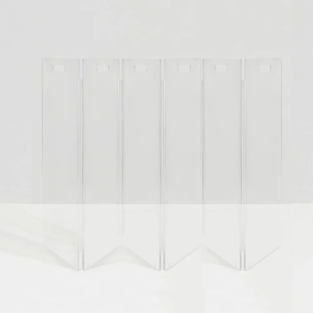 Hiddin Clear Acrylic Pet Gate Tall for Dogs (Freestanding Zig Zag) – Extra Wide Modern Transparent Dog Gate for Indoor Openings, No Drilling