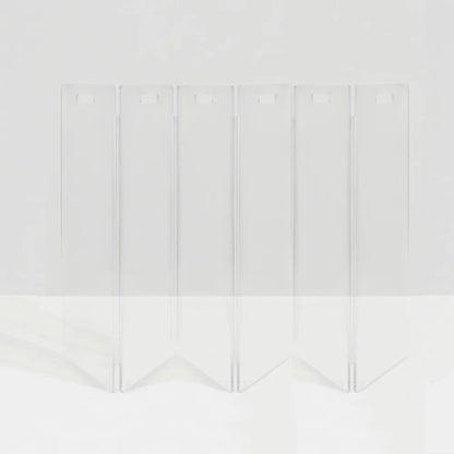 Hiddin Clear Acrylic Pet Gate Tall for Dogs (Freestanding Zig Zag) – Extra Wide Modern Transparent Dog Gate for Indoor Openings, No Drilling