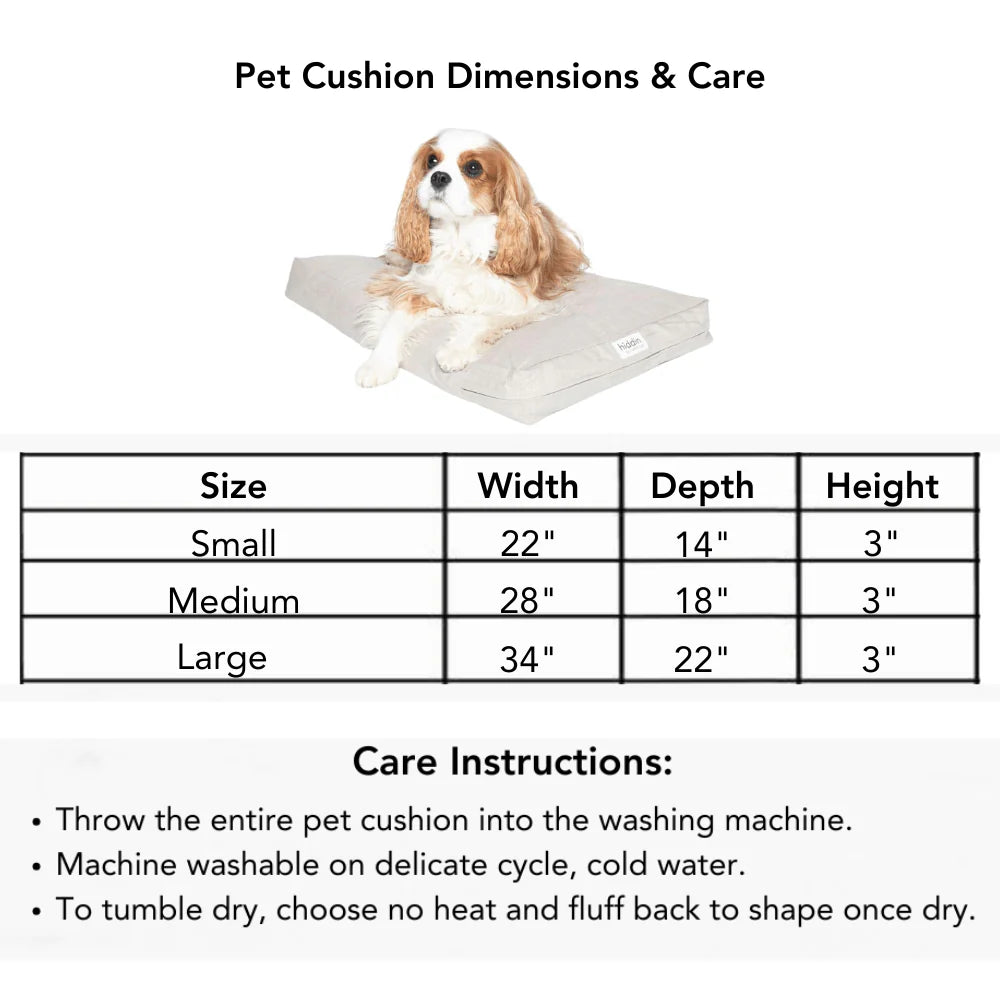 Hidden Pet Cushion Dog Bed – Luxury Cushion for Clear Acrylic Dog Crates