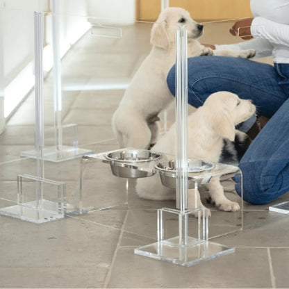 Clear Acrylic Pet Playpen 32” High with Door – Square Indoor Dog Playpen, Expandable Puppy Playpen