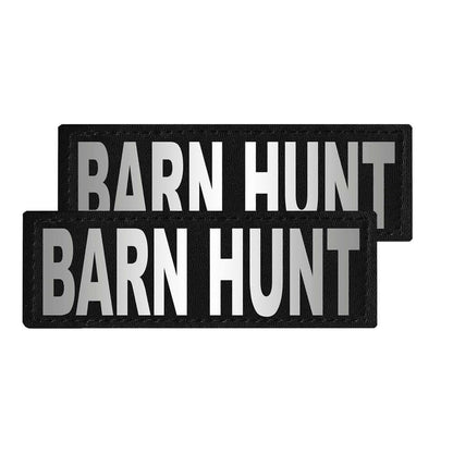 Set of 2 removable reflective patches for dog collars or harnesses to enhance nighttime visibility and safety