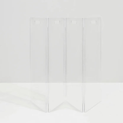 Hiddin Clear Acrylic Pet Gate Tall for Dogs (Freestanding Zig Zag) – Extra Wide Modern Transparent Dog Gate for Indoor Openings, No Drilling