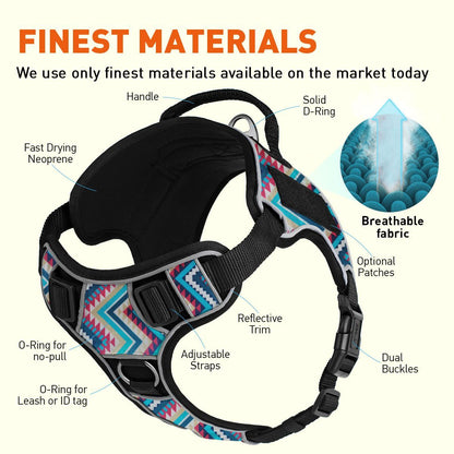 Dogline Quest no-pull dog harness – multi-purpose, adjustable harness for training, walking, and control with front and back leash clips