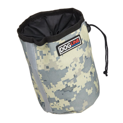 Beta treat pouch for dogs with built-in waste bag dispenser, hands-free design for training and walks