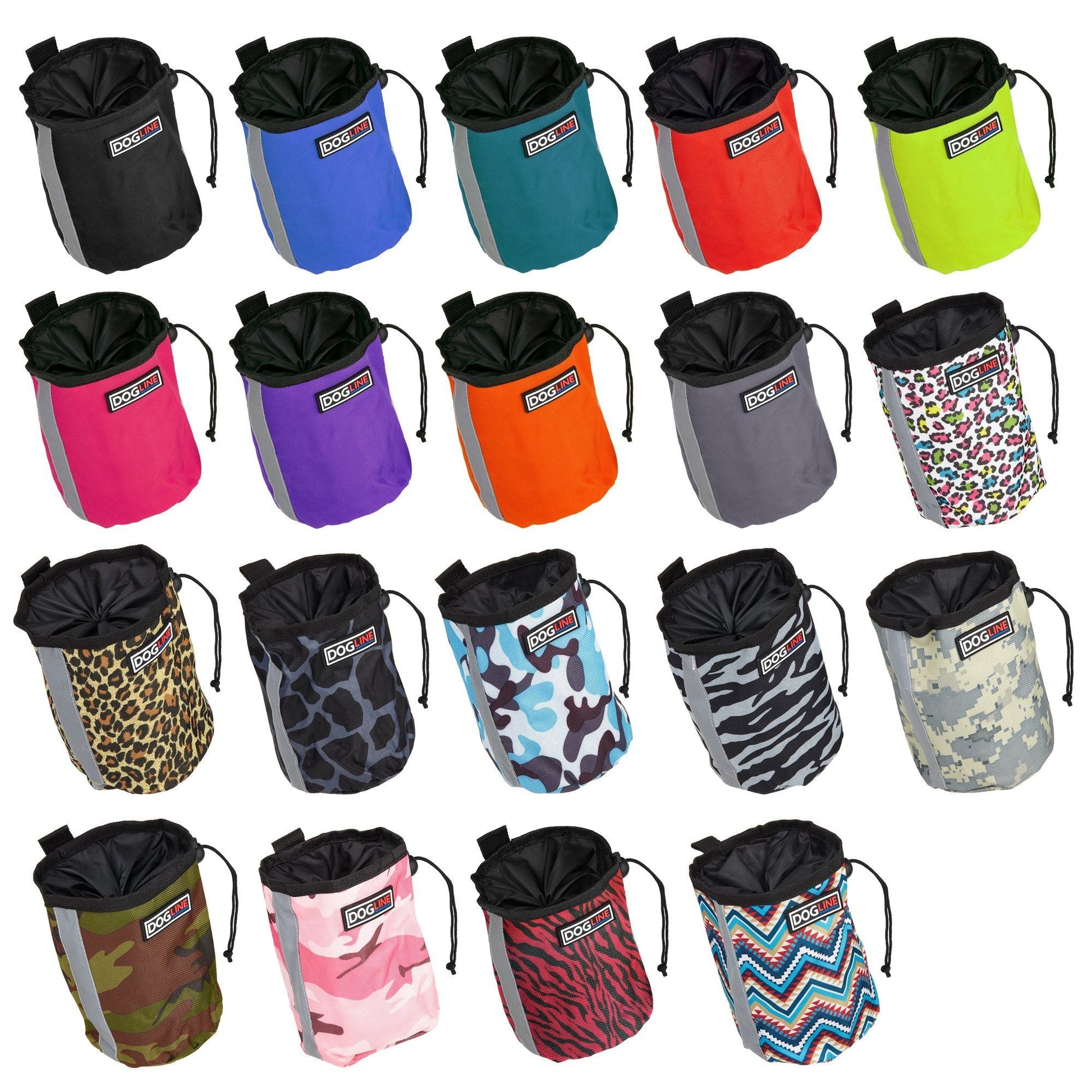 Beta treat pouch for dogs with built-in waste bag dispenser, hands-free design for training and walks