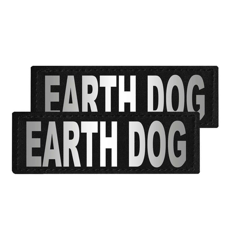 Set of 2 removable reflective patches for dog collars or harnesses to enhance nighttime visibility and safety