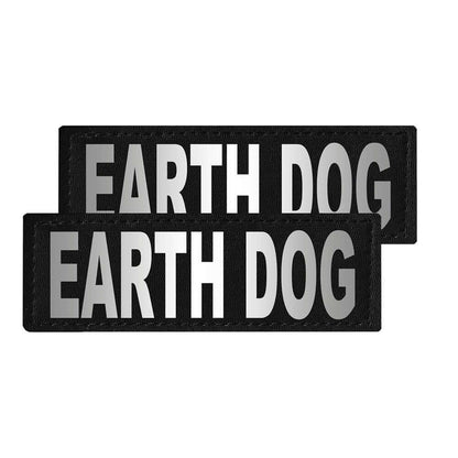 Set of 2 removable reflective patches for dog collars or harnesses to enhance nighttime visibility and safety