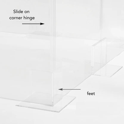 Clear Acrylic Pet Playpen 32” High with Door – Square Indoor Dog Playpen, Expandable Puppy Playpen