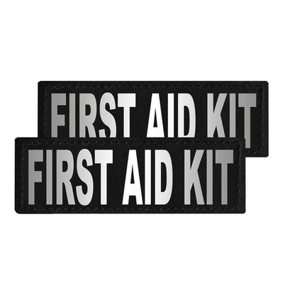 Set of 2 removable reflective patches for dog collars or harnesses to enhance nighttime visibility and safety