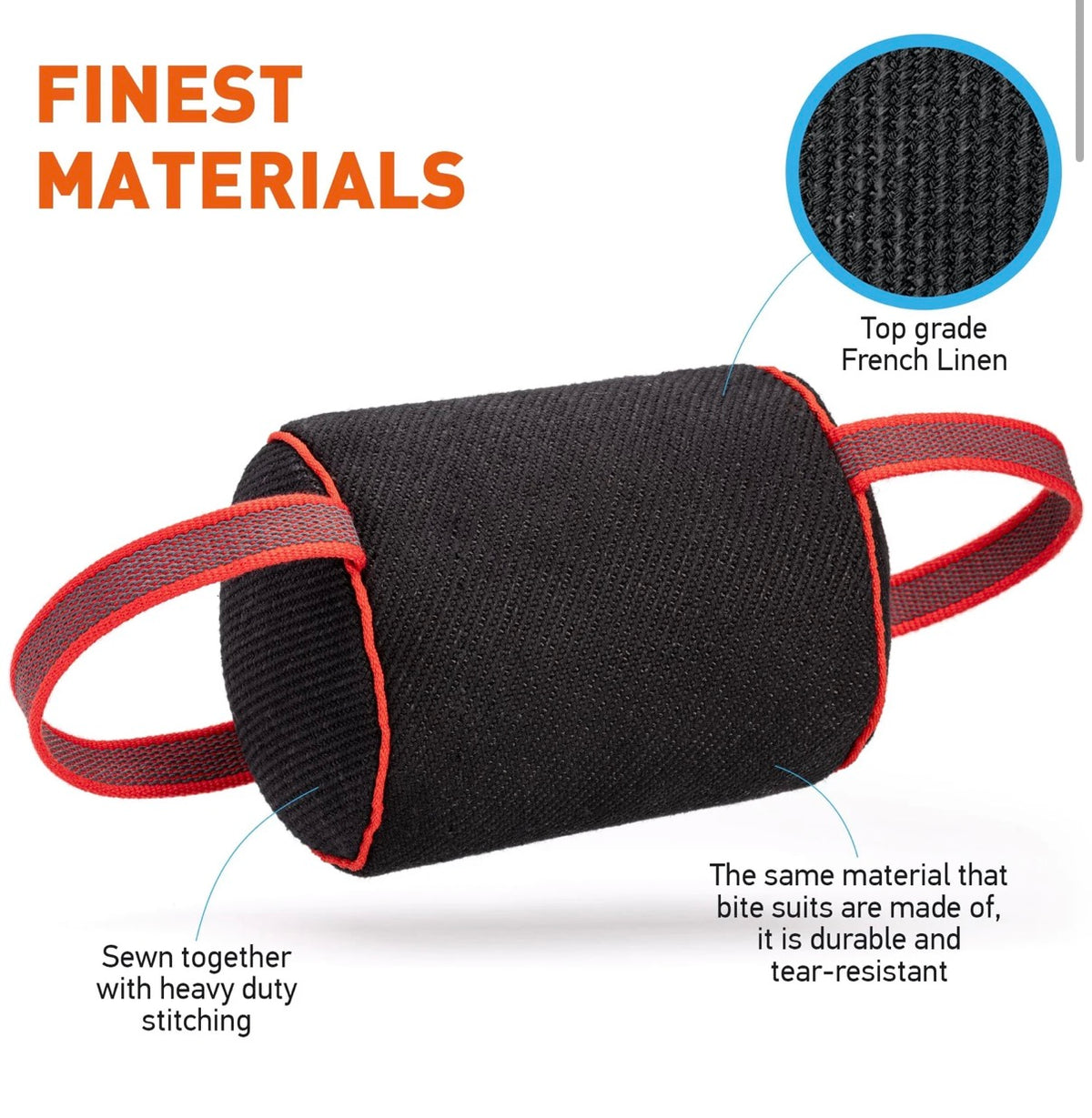 French linen cylinder dog-training roll for drive building