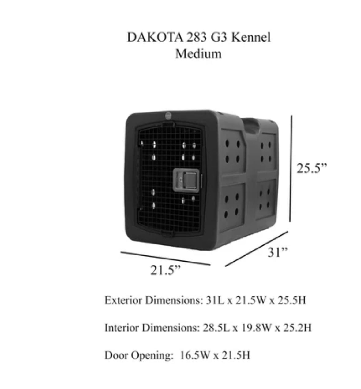 Dakota283 G3 Framed Door Portable Kennel Crate