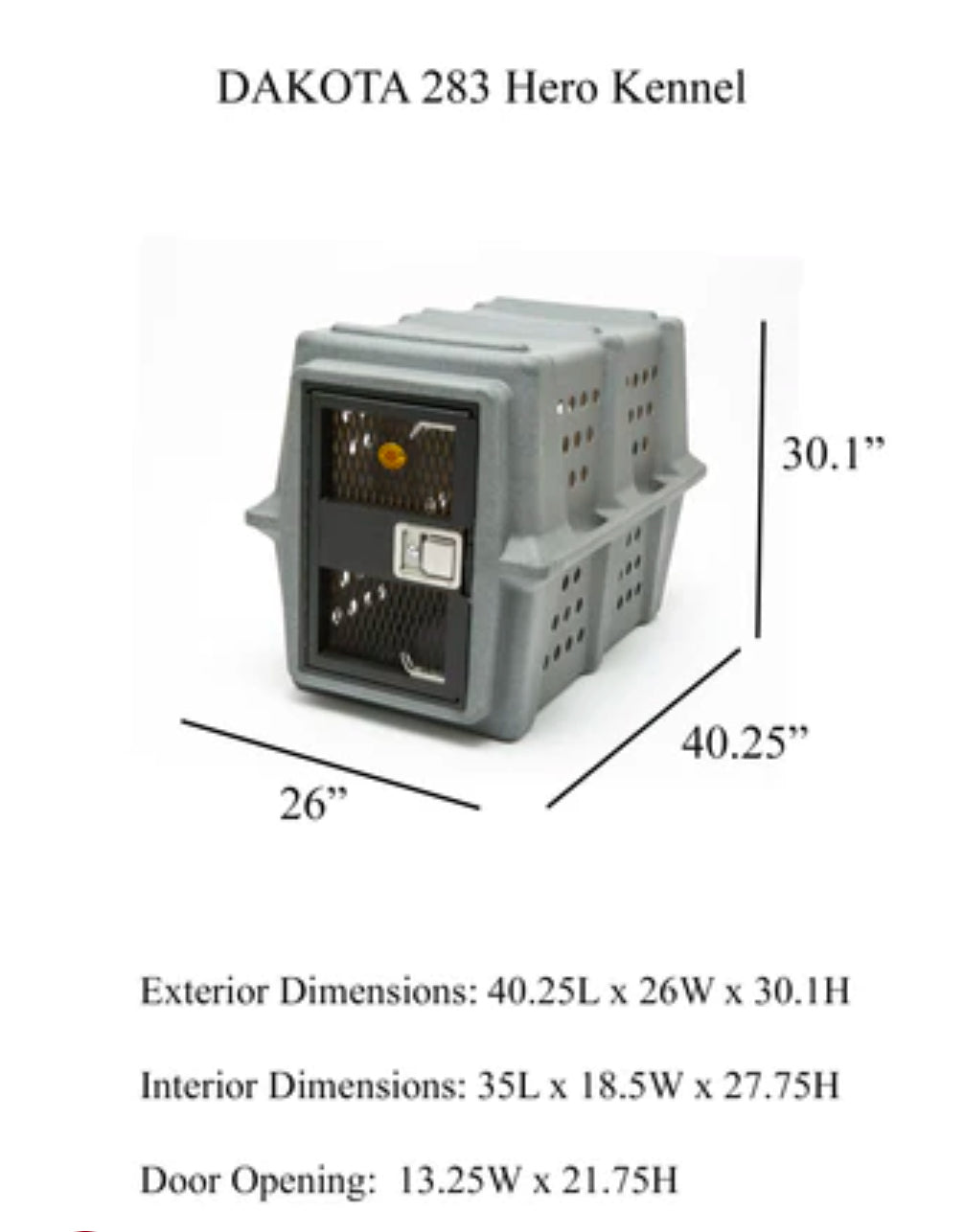 Dakota283 Hero Working Dog Kennel Crate Portable