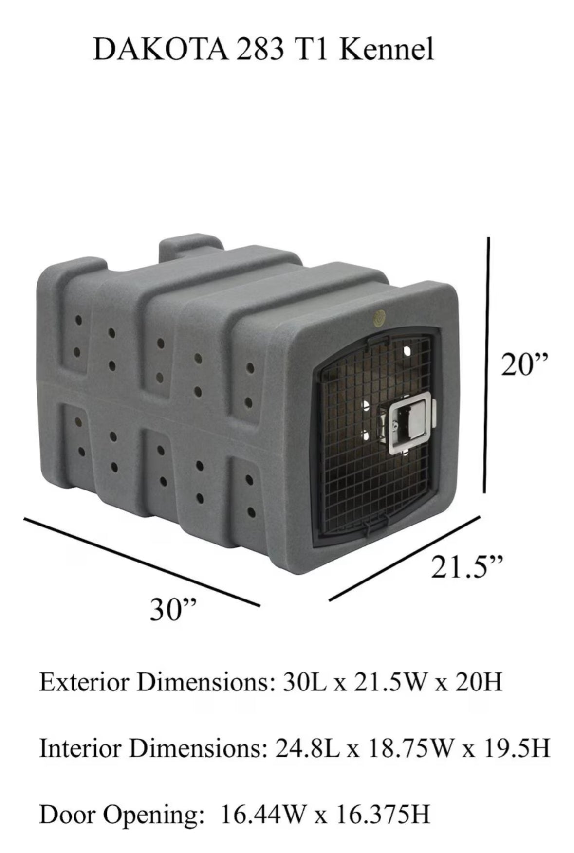 Dakota283 T1 Low Profile Portable Dog Kennel Crate