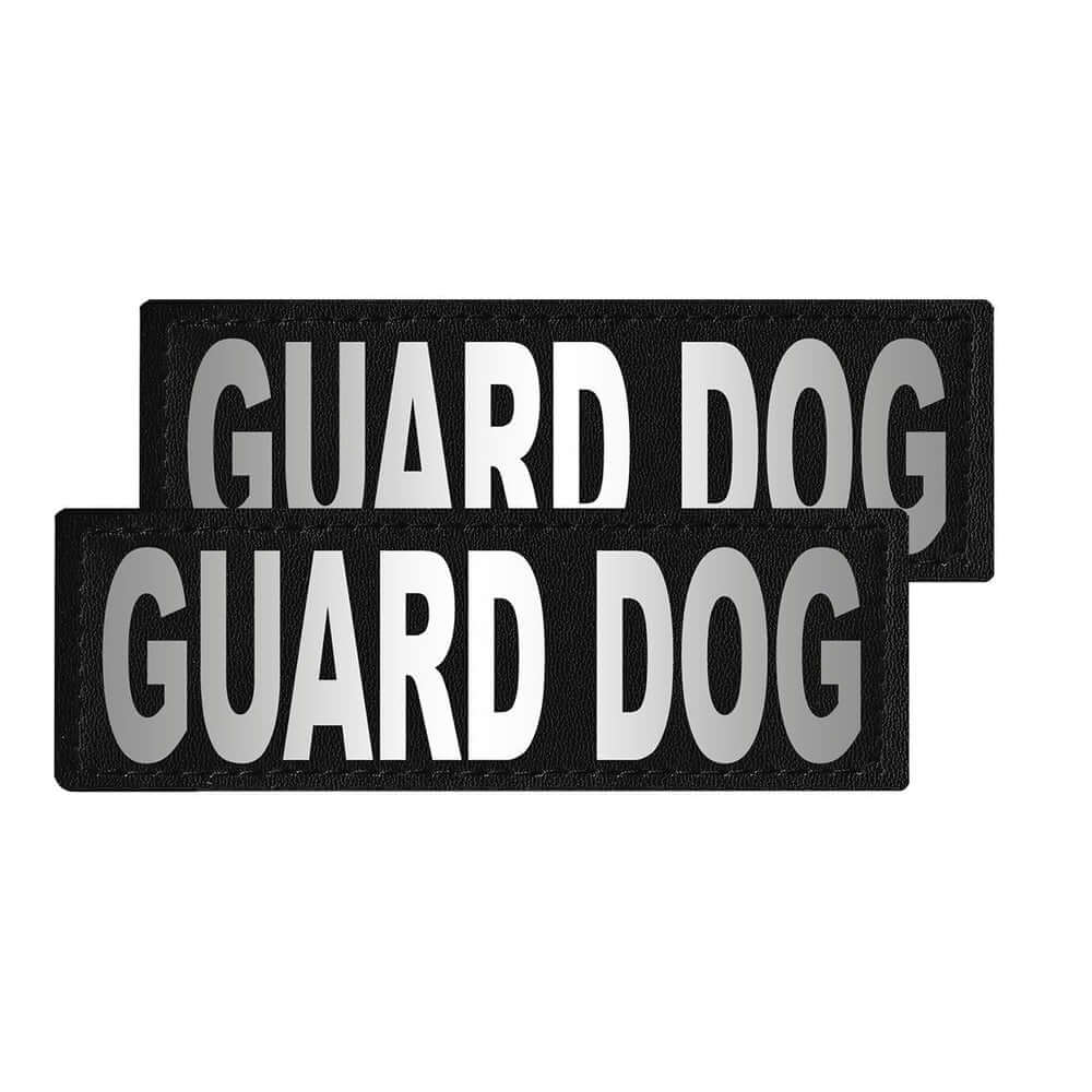 Set of 2 removable reflective patches for dog collars or harnesses to enhance nighttime visibility and safety