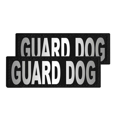 Set of 2 removable reflective patches for dog collars or harnesses to enhance nighttime visibility and safety