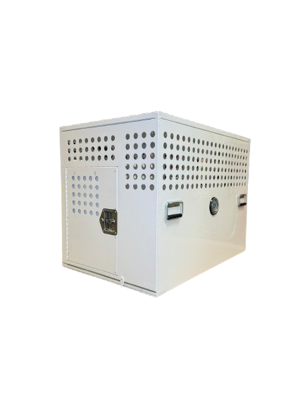 Owens 55328 Professional K9 Series Large Tactical Dog Crate End Door White Mill Finish Aluminum 24"W x 36"D x 29"H - IMG_2865-removebg-preview