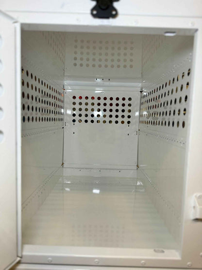 Owens 55305 Professional K9 Series XL Collapsible Working Dog Crate Single Compartment White Mill Finish Aluminum 22.25"W x 41"D x 29"H - IMG_2903