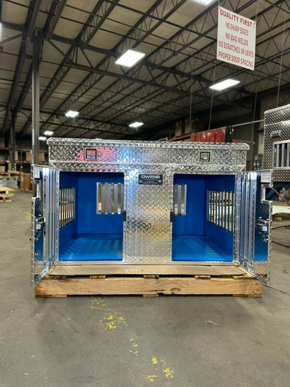 Owens Dog Box 55119 Double Compartment With Top Storage All Season Vents 48"W x 36"D x 31"H - IMG_5026