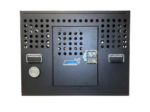 Owens 55336 Professional K9 Series X-Large Tactical Dog Crate Double Doors End & Side Black Mill Finish Aluminum 26"W x 40"D x 30"H - IMG_5516-removebg-preview