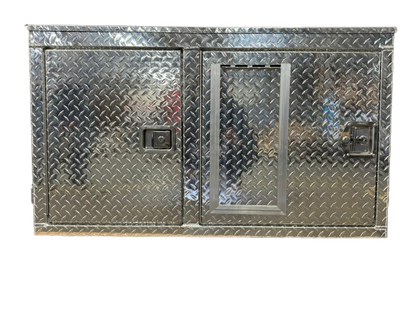 Owens 55127 Professional K9 Series Search & Rescue Dog Crate Single Compartment Side Drawer Storage Diamond Tread Aluminum 47"W x 45"D x 27"H - IMG_5713-removebg-preview