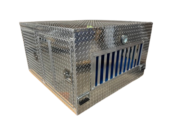 Owens 55127 Professional K9 Series Search & Rescue Dog Crate Single Compartment Side Drawer Storage Diamond Tread Aluminum 47"W x 45"D x 27"H - IMG_5740-removebg-preview