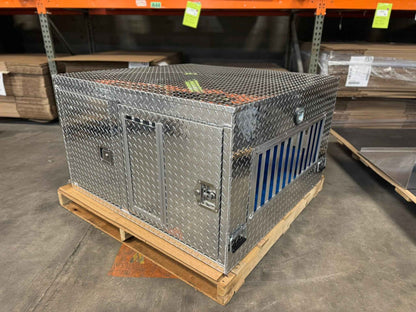Owens 55127 Professional K9 Series Search & Rescue Dog Crate Single Compartment Side Drawer Storage Diamond Tread Aluminum 47"W x 45"D x 27"H - IMG_5741