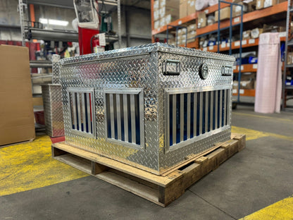 Owens Dog Box 55478 Shallow Double Compartment With Top Storage All Season Vents 38"W x 36"D x 26"H - IMG_9103