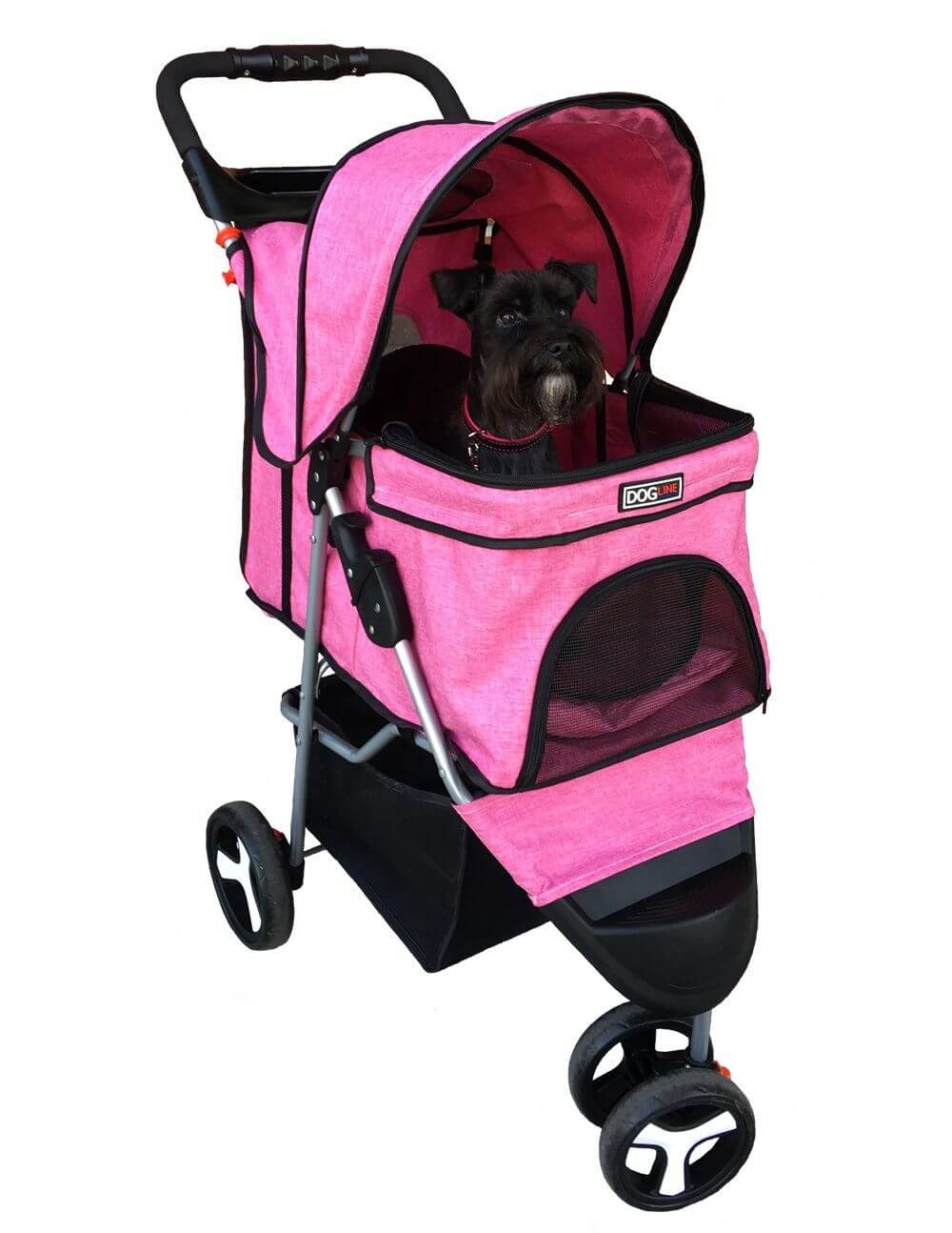 Casual pet stroller with removable cup holder – lightweight, foldable pet carrier for small dogs and cats, perfect for everyday walks and travel