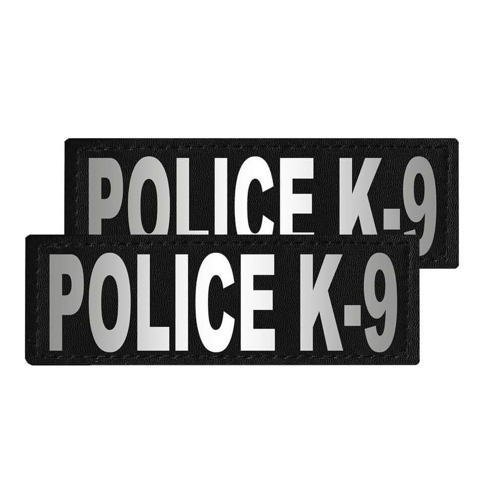 Set of 2 removable reflective patches for dog collars or harnesses to enhance nighttime visibility and safety