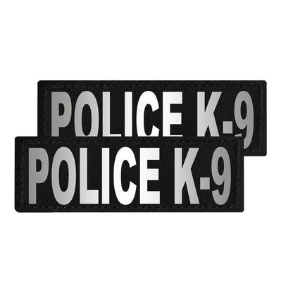 Set of 2 removable reflective patches for dog collars or harnesses to enhance nighttime visibility and safety