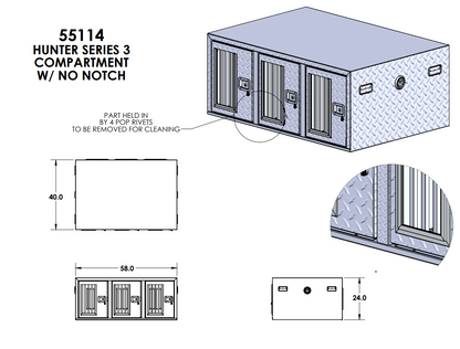Owens Dog Box 55114L Hunter Series Tall Trailer Triple Compartment Left Swing Doors 58"W x 40"D x 24"H - Screenshot_2025-05-19_134016