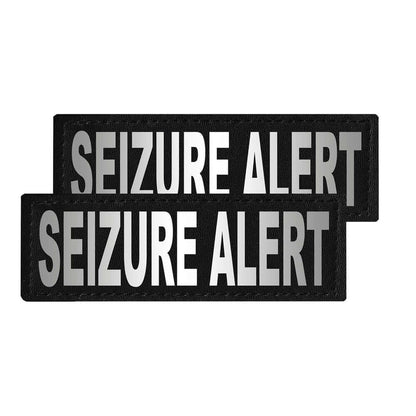 Set of 2 removable reflective patches for dog collars or harnesses to enhance nighttime visibility and safety