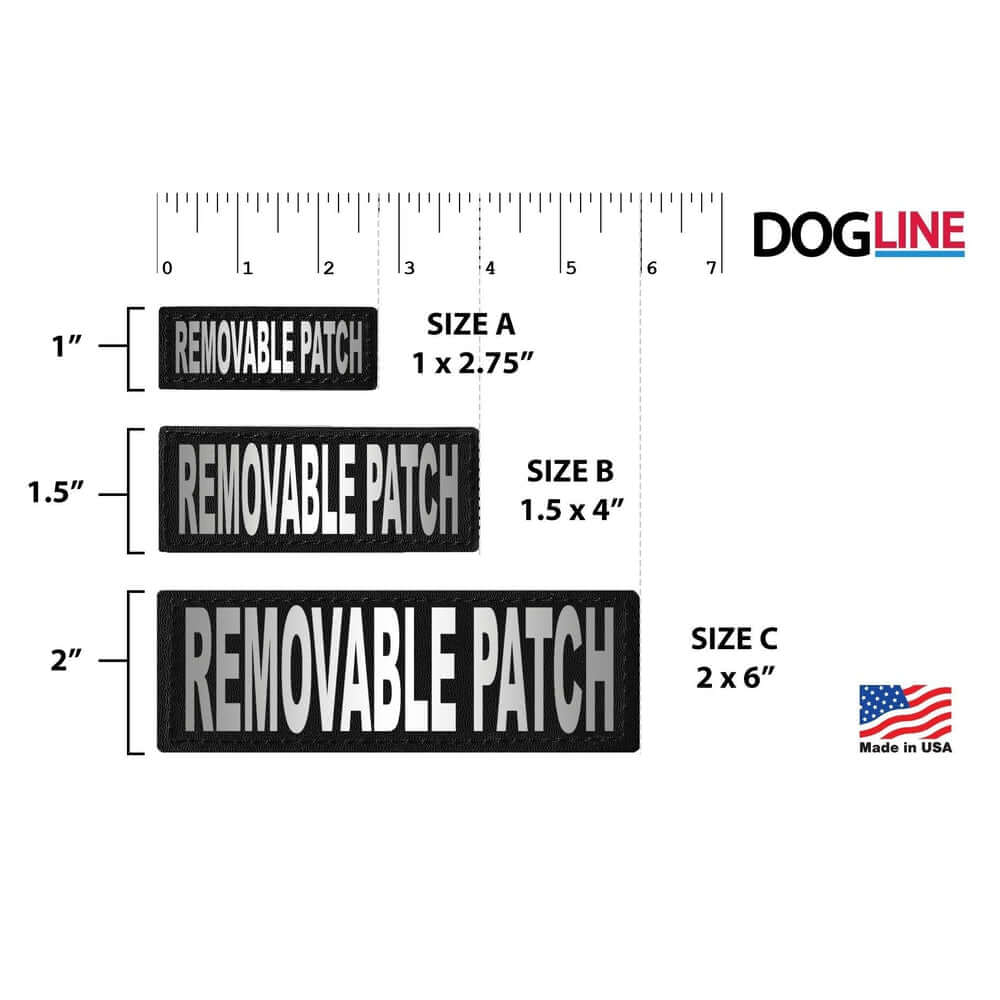 Set of 2 removable reflective patches for dog collars or harnesses to enhance nighttime visibility and safety
