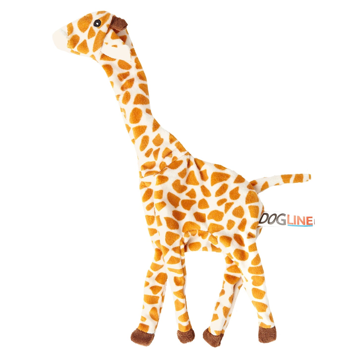 12-inch crinkle giraffe flat dog toy  – soft, stuffing-free toys with crinkle sounds for interactive play