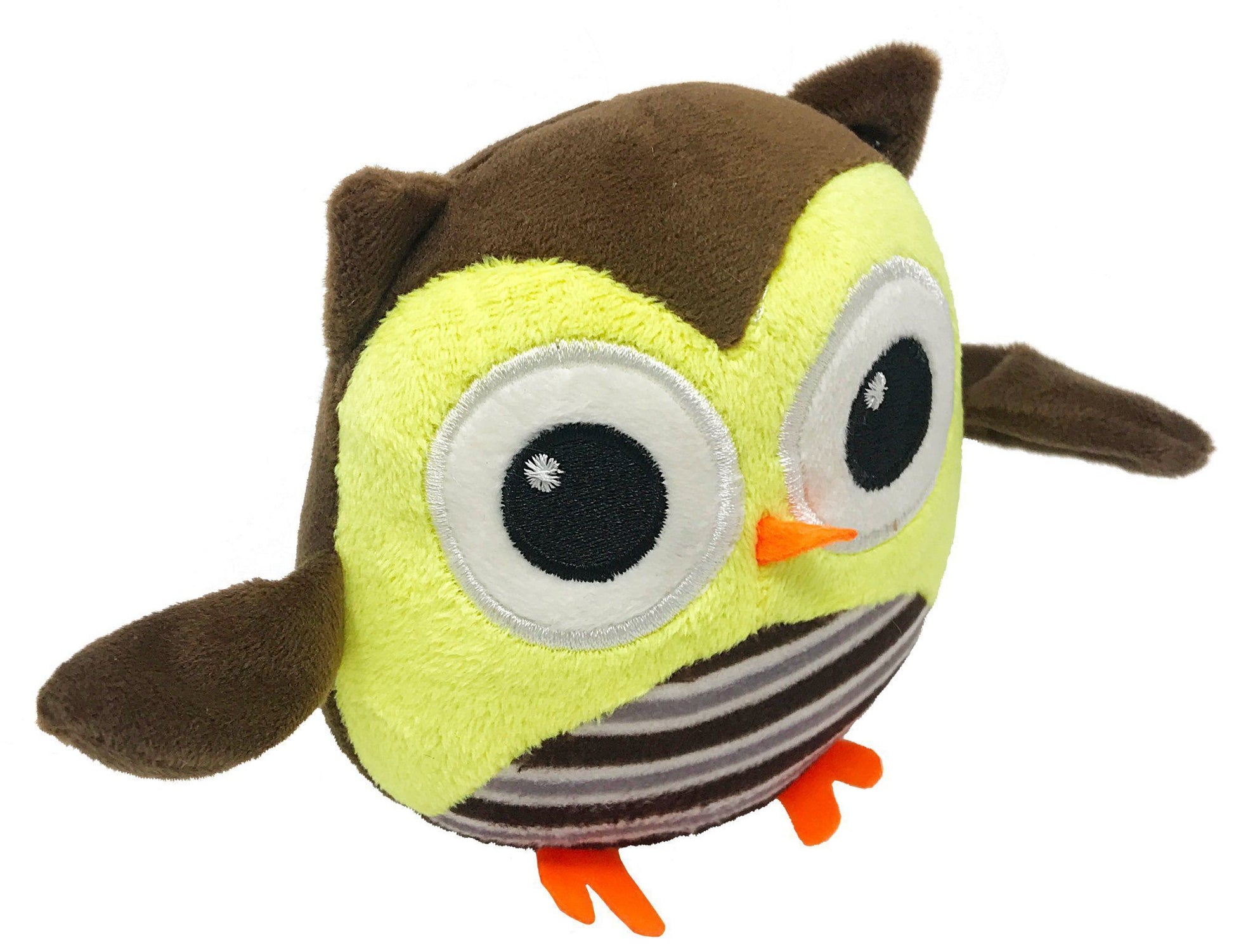 6-inch owl mini dog toy – soft, durable plush toy for small dogs with interactive squeaker