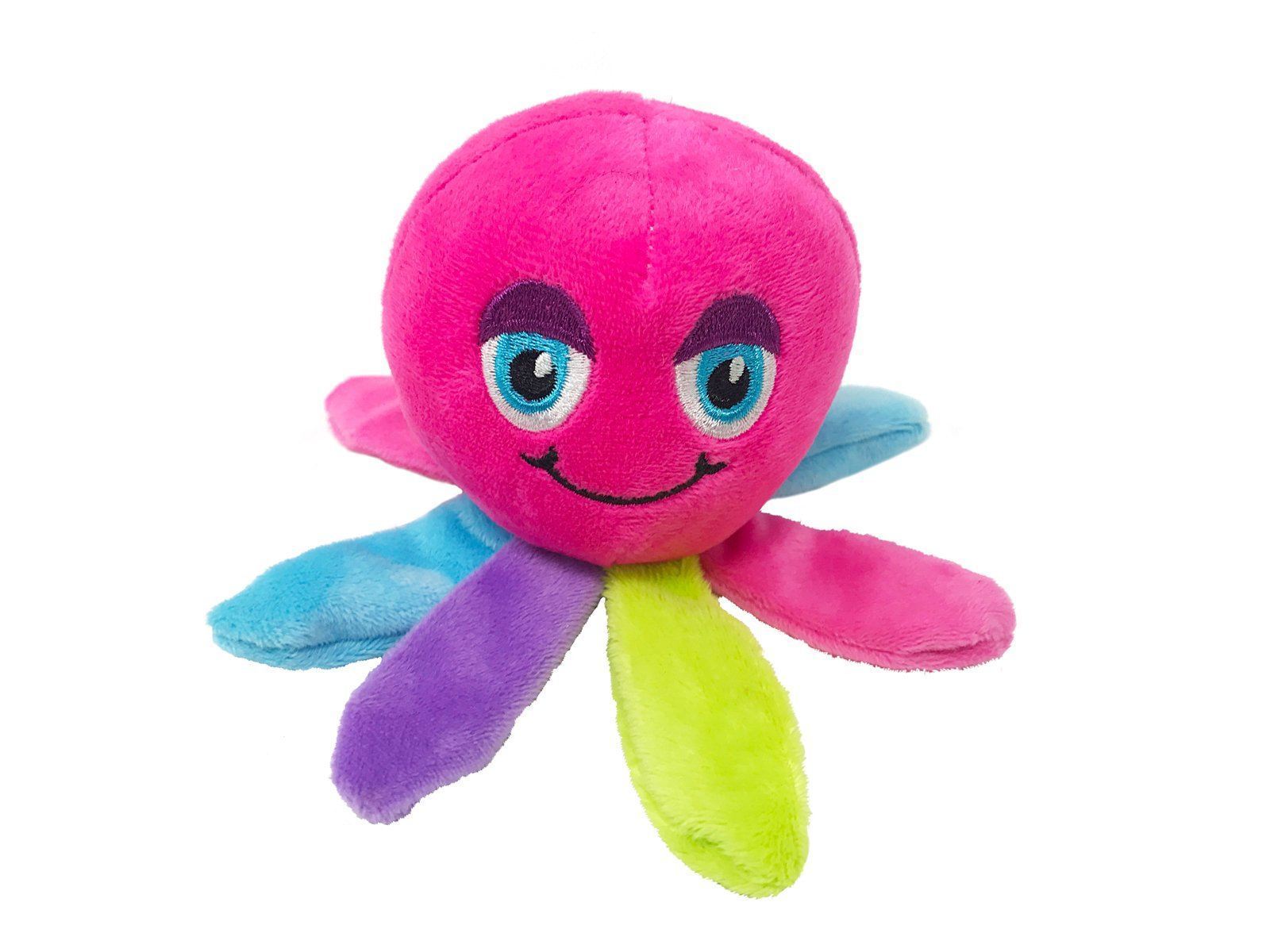 6-inch octopus mini dog toy – soft, durable plush toy for small dogs with interactive squeaker