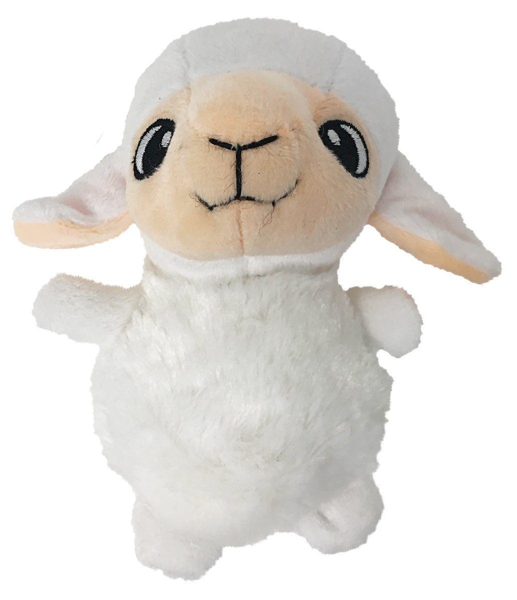 6-inch sheep mini dog toy – soft, durable plush toy for small dogs with interactive squeaker