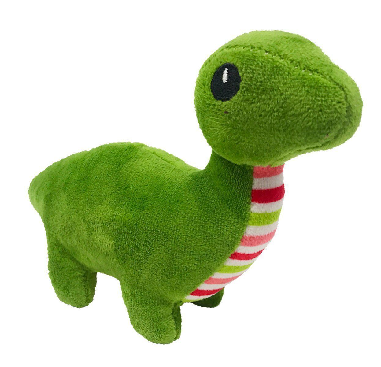 6-inch dinosaur mini dog toy – soft, durable plush toy for small dogs with interactive squeaker