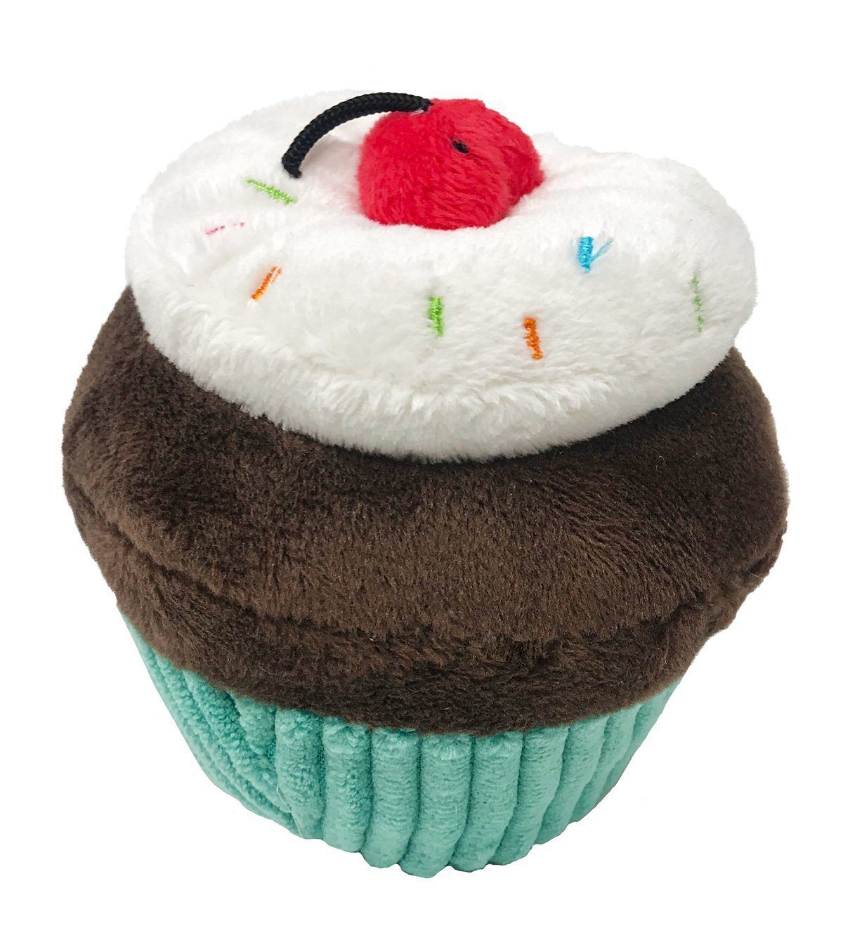6-inch cupcake mini dog toy – soft, durable plush toy for small dogs with interactive squeaker