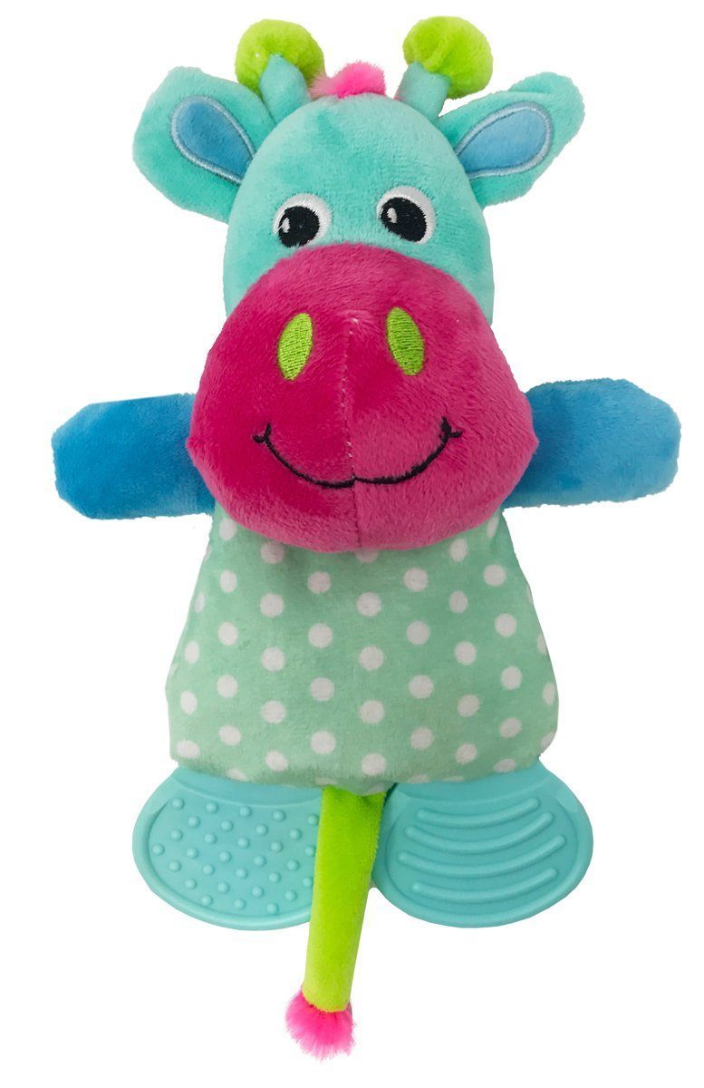 10-inch hippo soft dog toy- plush and chew toys for gentle play and cuddling